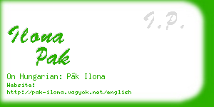 ilona pak business card